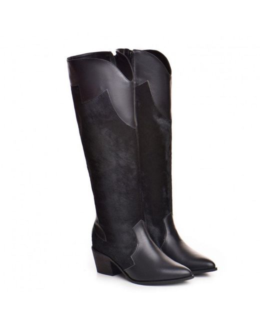 The 5Th Element Black Artemis High Western Boots