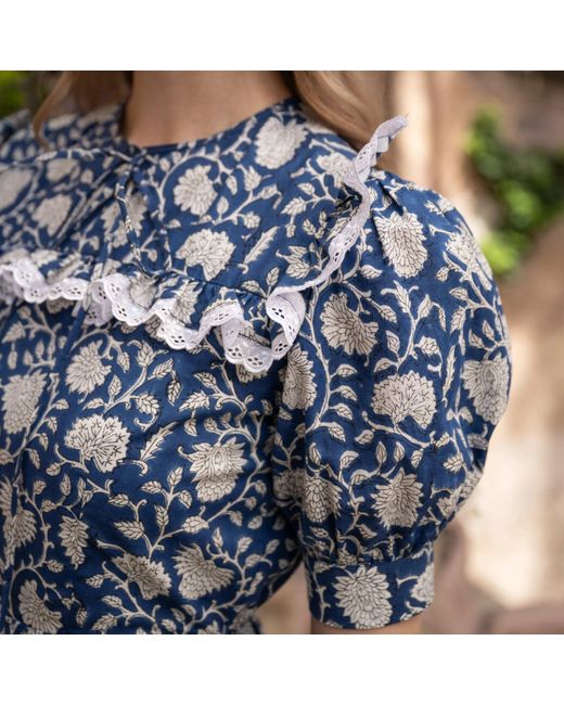 Echo of Pink Blue Midi Dress