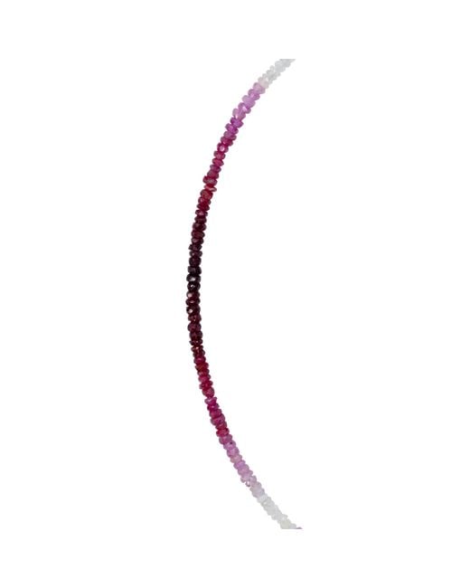 Bombyx House Multicolor Birthstone July Ruby Ombre Bead Necklace