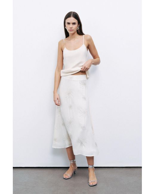 Nocturne White Blouse With Rope Straps