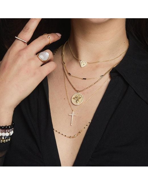 KAMARIA Metallic Queen Bee Medallion Necklace