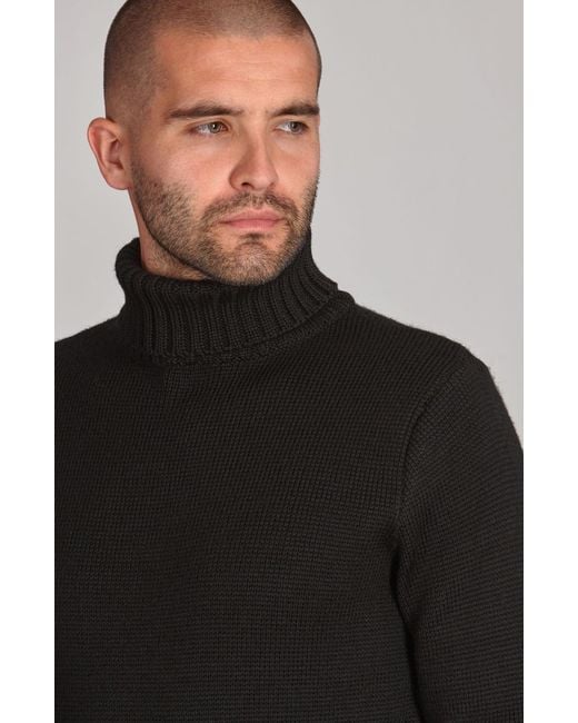 Paul James Knitwear Black The Fitted Submariner for men