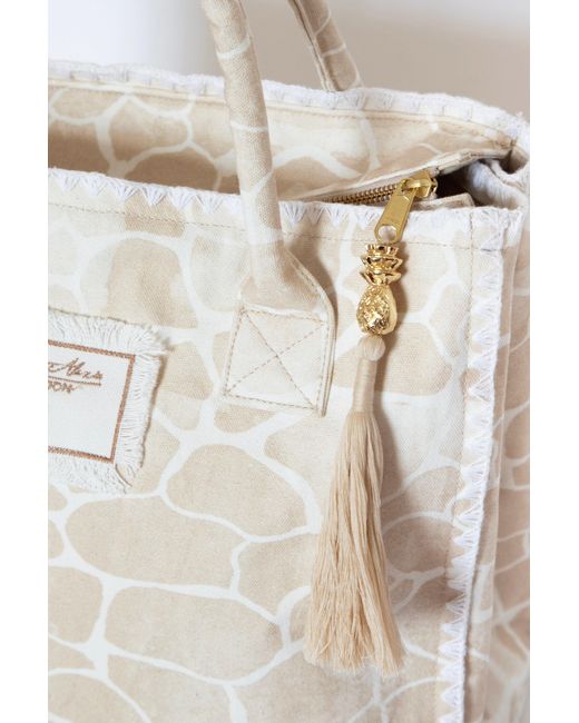 Sophia Alexia Natural Neutrals Sand Pebbles Barbados Beach Bag