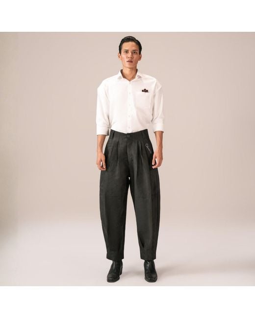Collected Xx Black Fishtail Pants for men