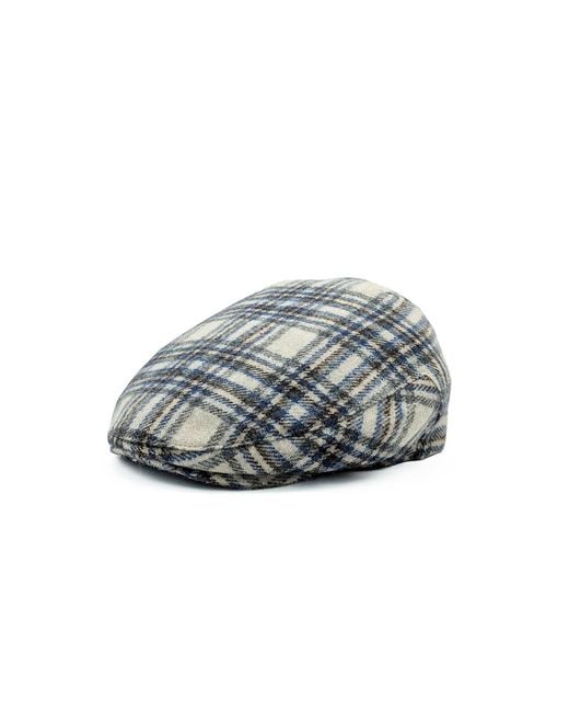 DORIA 1905 Gray Classic Tartan Fabric Coppola for men