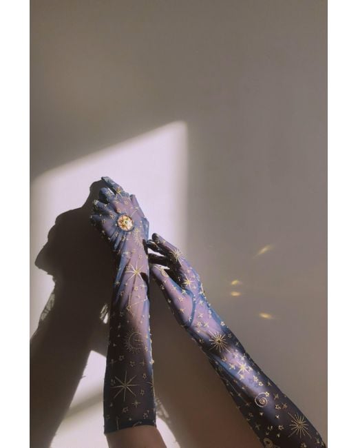 Empress Mimi Blue Celeste Long Gloves