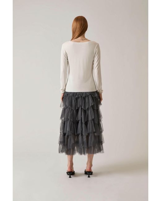 James Lakeland White Long Sleeve Top