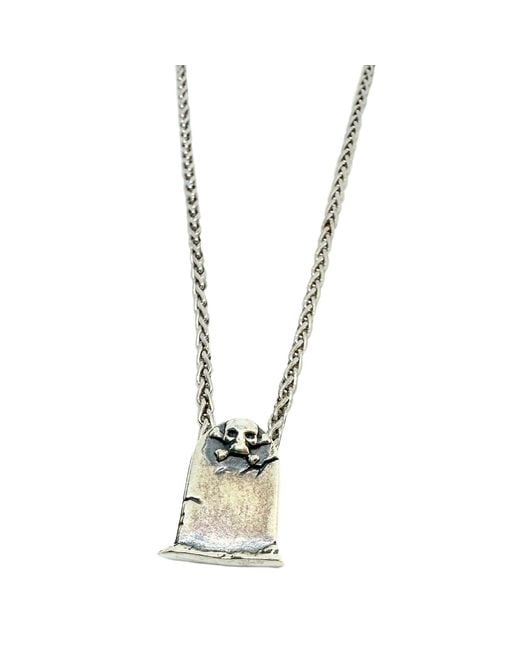 Tg-Jewellery by Tamara Gervasio Metallic Skeleton Grave Spiga Chain Necklace