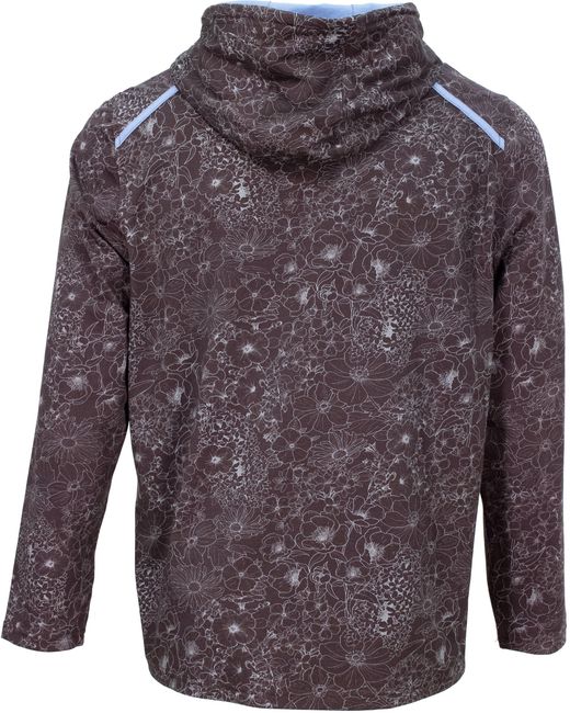 Lords of Harlech Blue Horatio Outline Floral Printed Hoodie for men