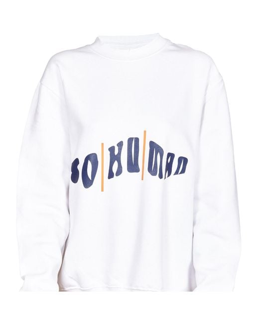 SOHUMAN White Trei Organic Cotton Sweatshirt