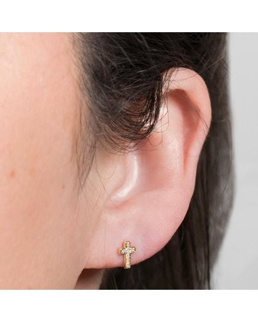 Maya Brenner Metallic Pavé Charm Stud