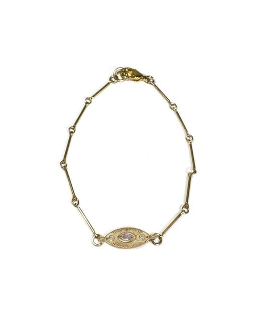 Rachel Nathan Metallic Chain: Eye Nouveau Bracelet