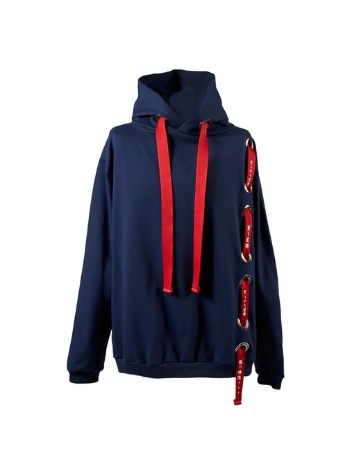 TOKKOU Blue Pullover Sweat Hoodie Big Code for men