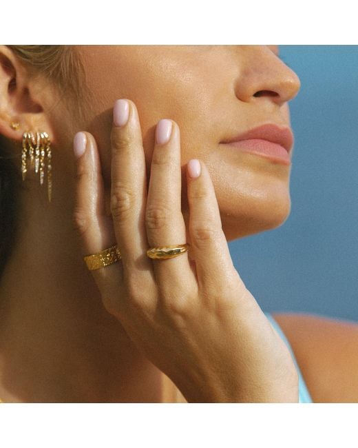 Aaria London Metallic Chateau Dome Ring