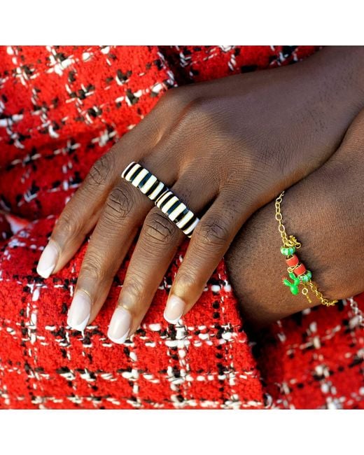 Pinnole Metallic Thick Ring