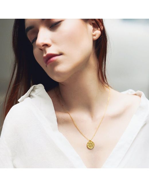 Aurozia Metallic Tarot The Wheel Of Fortune Necklace