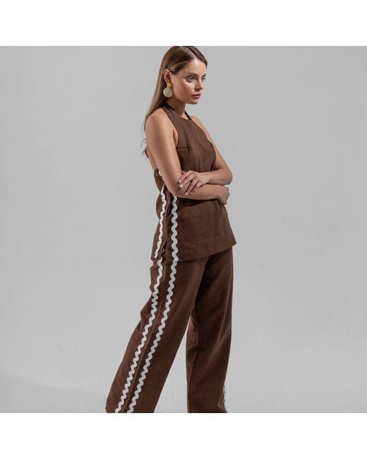 Thisisu Collection Brown Wavy Pant