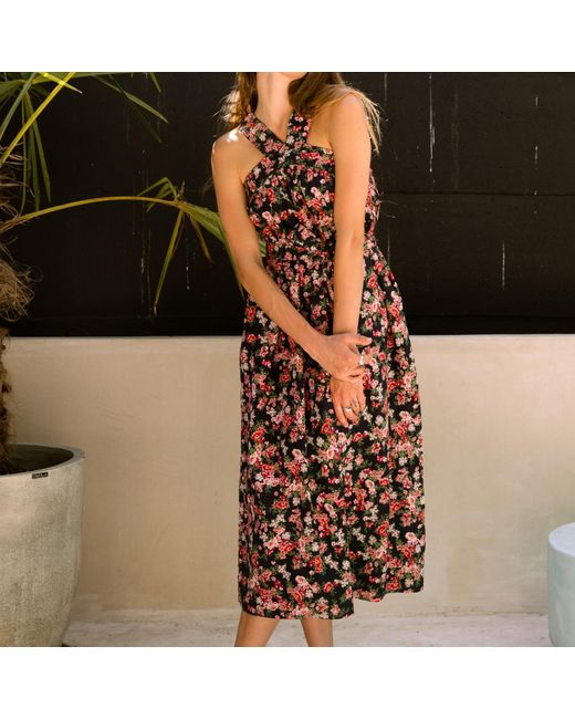 Em & Shi Black Midnight Love Halter Dress
