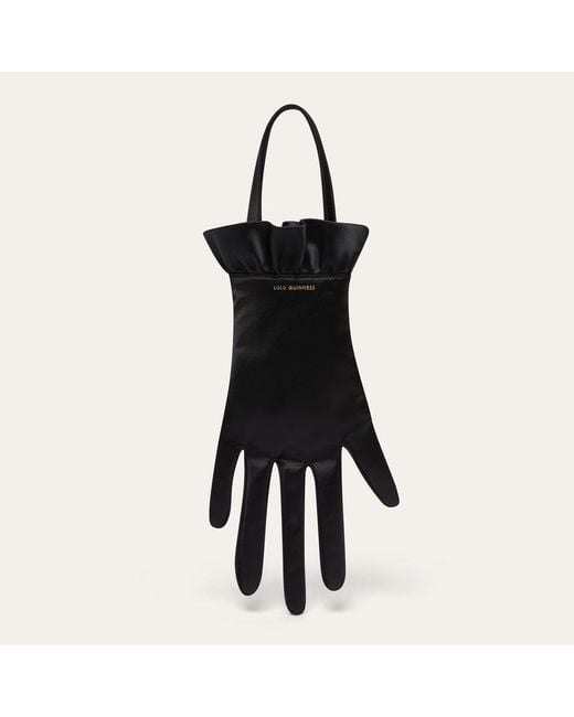 Lulu Guinness Black Satin Hand Bag