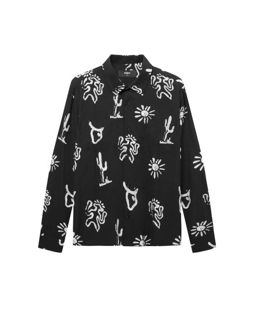 Other Uk Black Srv Long Sleeve Shirt for men