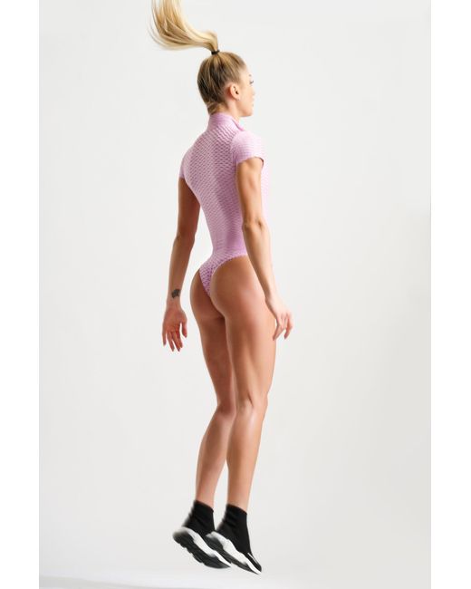 Tessitura Purple Patterned Bodysuit
