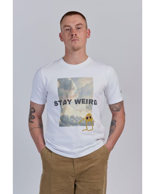 Boutique Kaotique White Stay Weird Organic Cotton T-Shirt