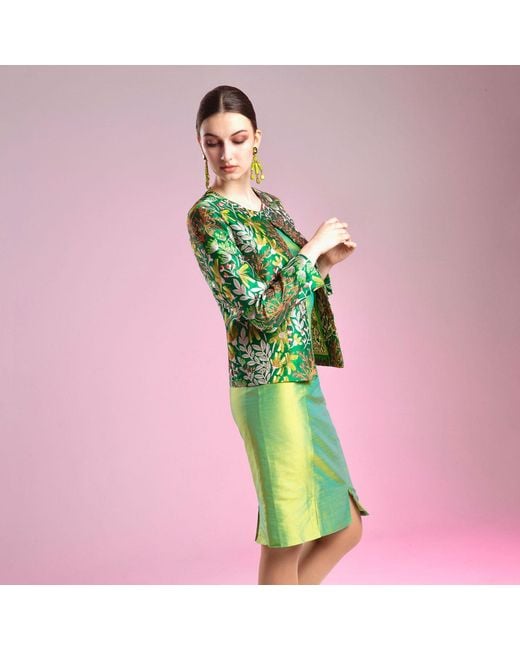 Beatrice von Tresckow Green Claudine Short Jacket