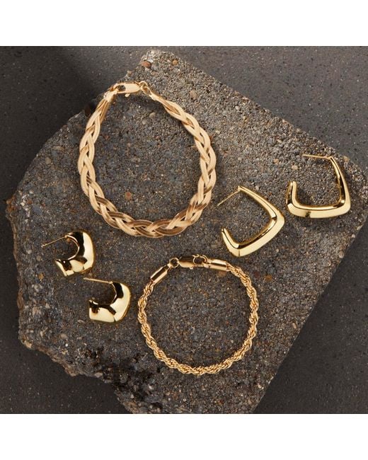 Glamrocks Jewelry Metallic Melt Hoop Earrings