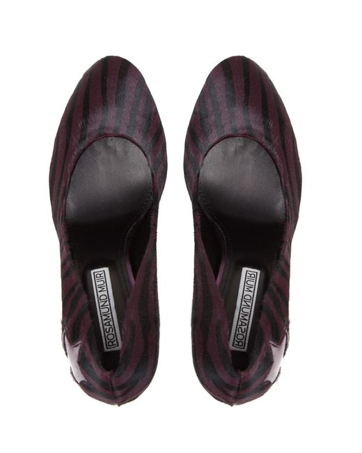 Rosamund Muir London Blue India & Zebra Print Calf Hair With Star Heels