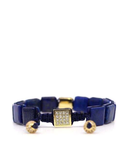 Shar Oke Blue Lapis Lazuli Square Bracelet for men