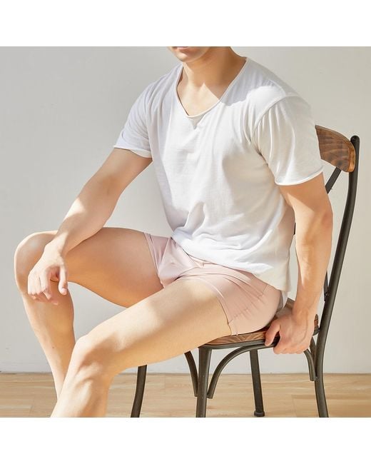 Soft Strokes Silk Pink Set Of Two Knitted Silk Trunks for men