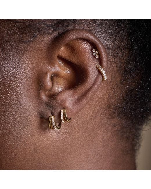 Scream Pretty Metallic Illusion Split Mini Huggie Earrings
