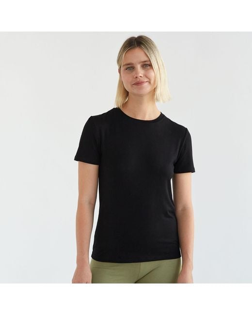 On/Off Essentials White Neutrals Bamboo Crew Neck Tee