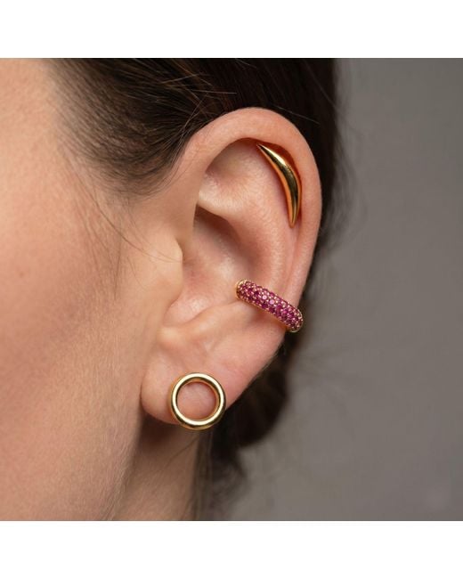 Jaredjamin Pink Elara Cz Plated Ear Cuff