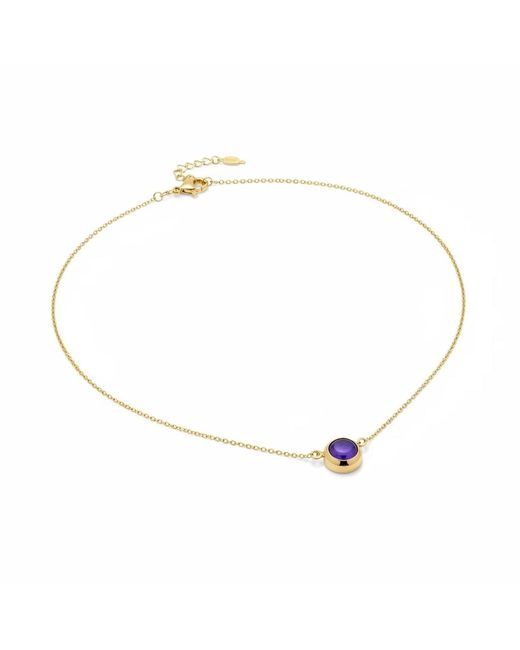 By Virgo Metallic Amethysta Necklace