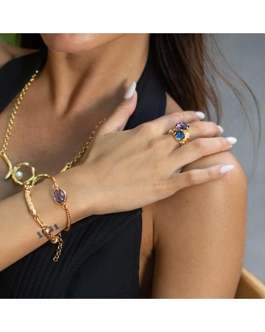 Ebru Jewelry Metallic Regal Essence Adjustable Bracelet