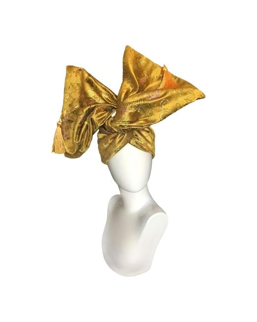 Romer Millinery Yellow Twisturban Turban