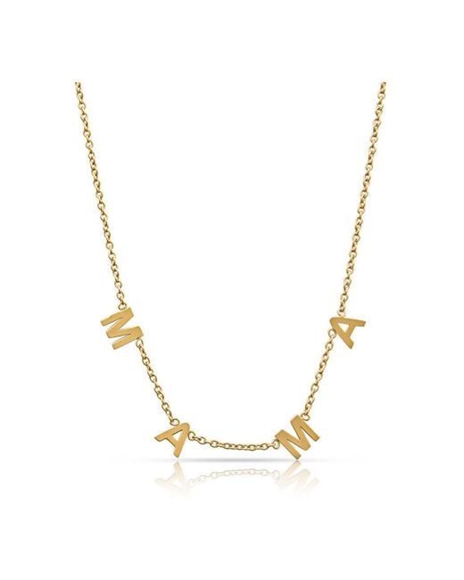 Christina Greene Metallic Mama Letter Necklace