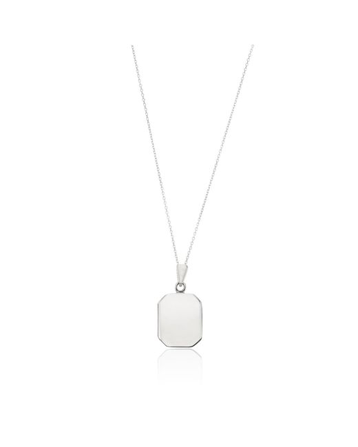 Lily & Roo Metallic Sterling Small Square Locket Necklace