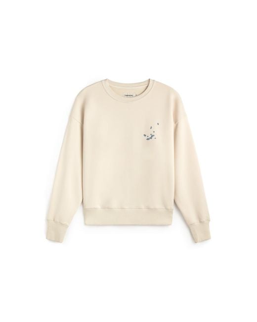 Thinking Mu White Ecru Dandelion Jodie Sweatshirt