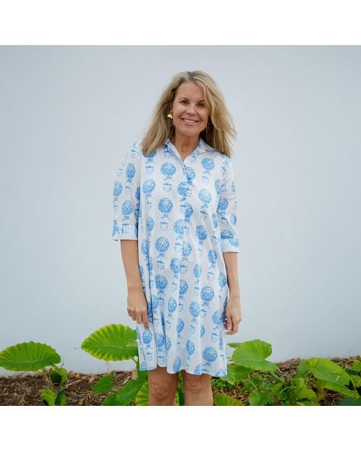 Mary Marshmallow Blue Delray Dress