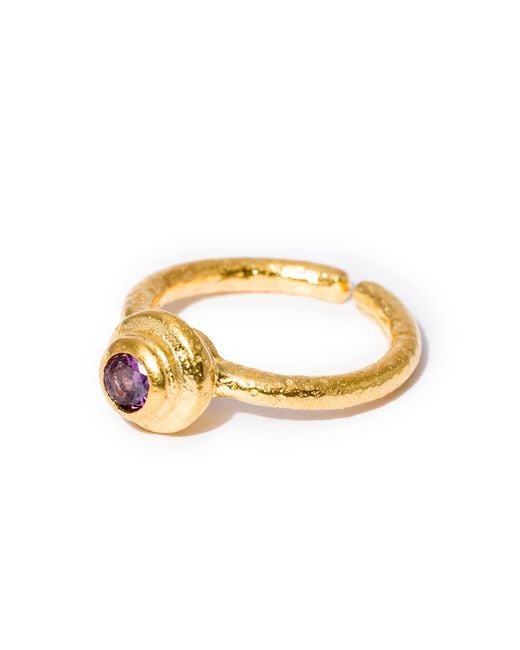 Kybele Studio Metallic Amethyst Gemstone Ring