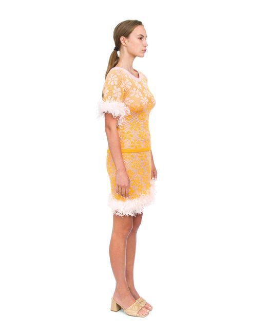 Andreeva Mini Yellow Knit Skirt
