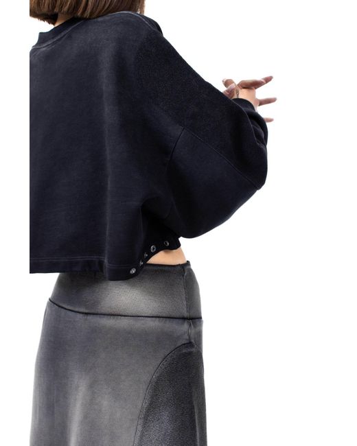 Ardea Black Cropped Arch Crewneck