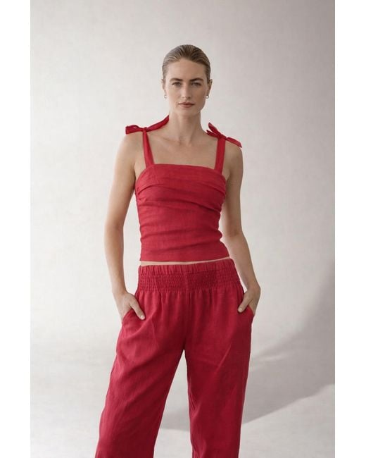 MARICEL Red Anna Trousers