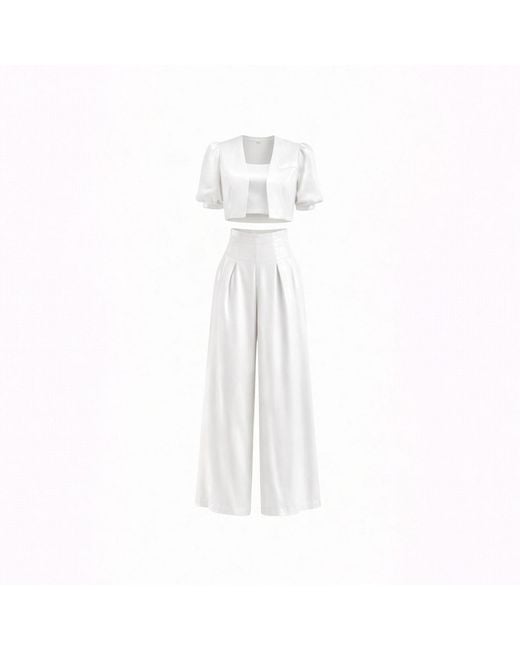 Lumina Eligma White The Palazzo Jacket