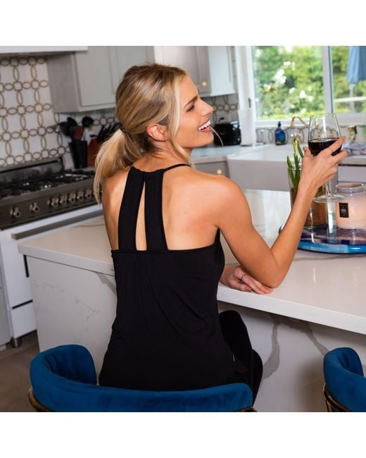 JJwinks Black Slumber Party Bra-Free Lounge Top