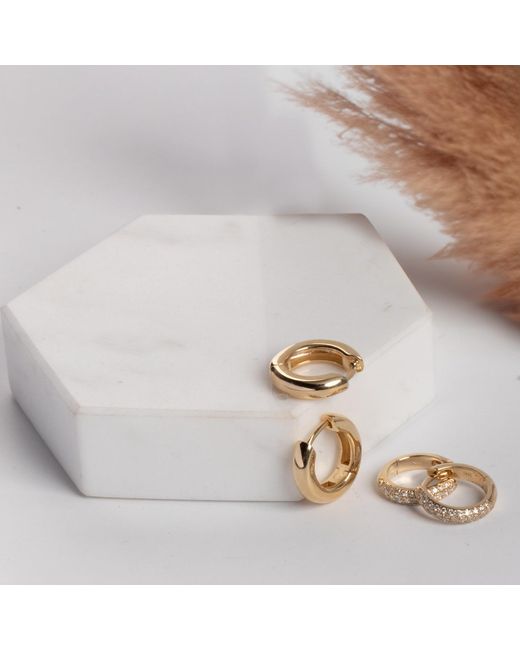 Maya Brenner Metallic Huggie