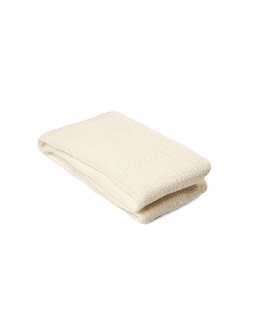 Heritagemoda White Handmade Cream Linen Scarf for men