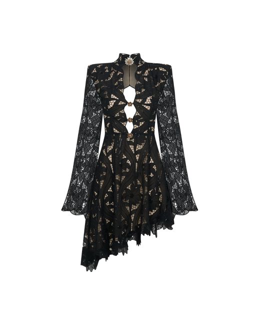 Tuba Ergin Black Wilma Lale Mini Dress